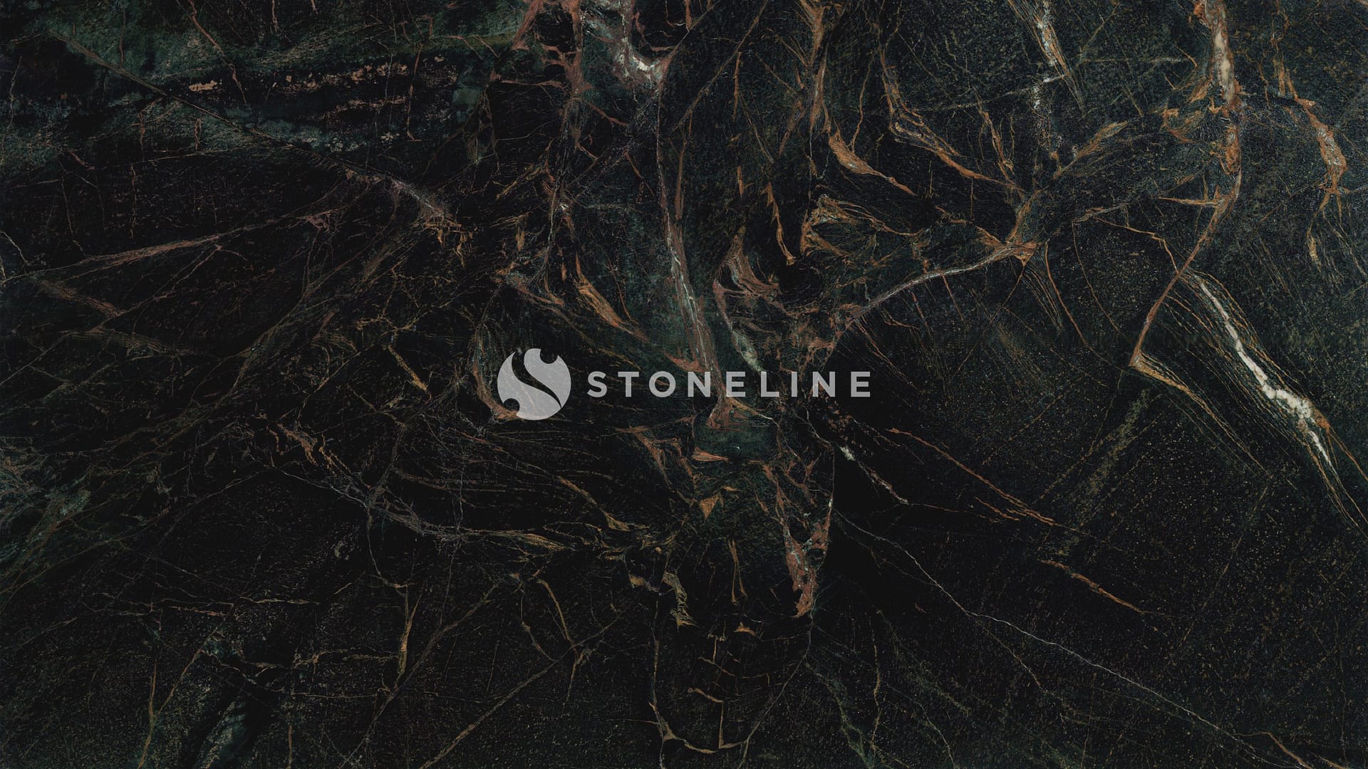 Close-up of dark marble texture with veins.