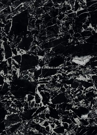 Black marble with white veins texture
