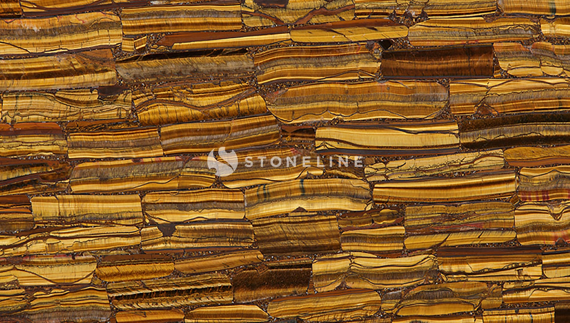 Close-up of Tiger's Eye stone texture