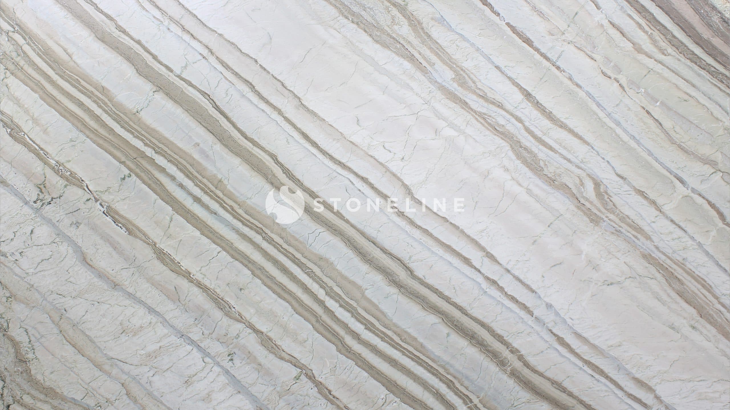 Marble surface with beige and white stripes