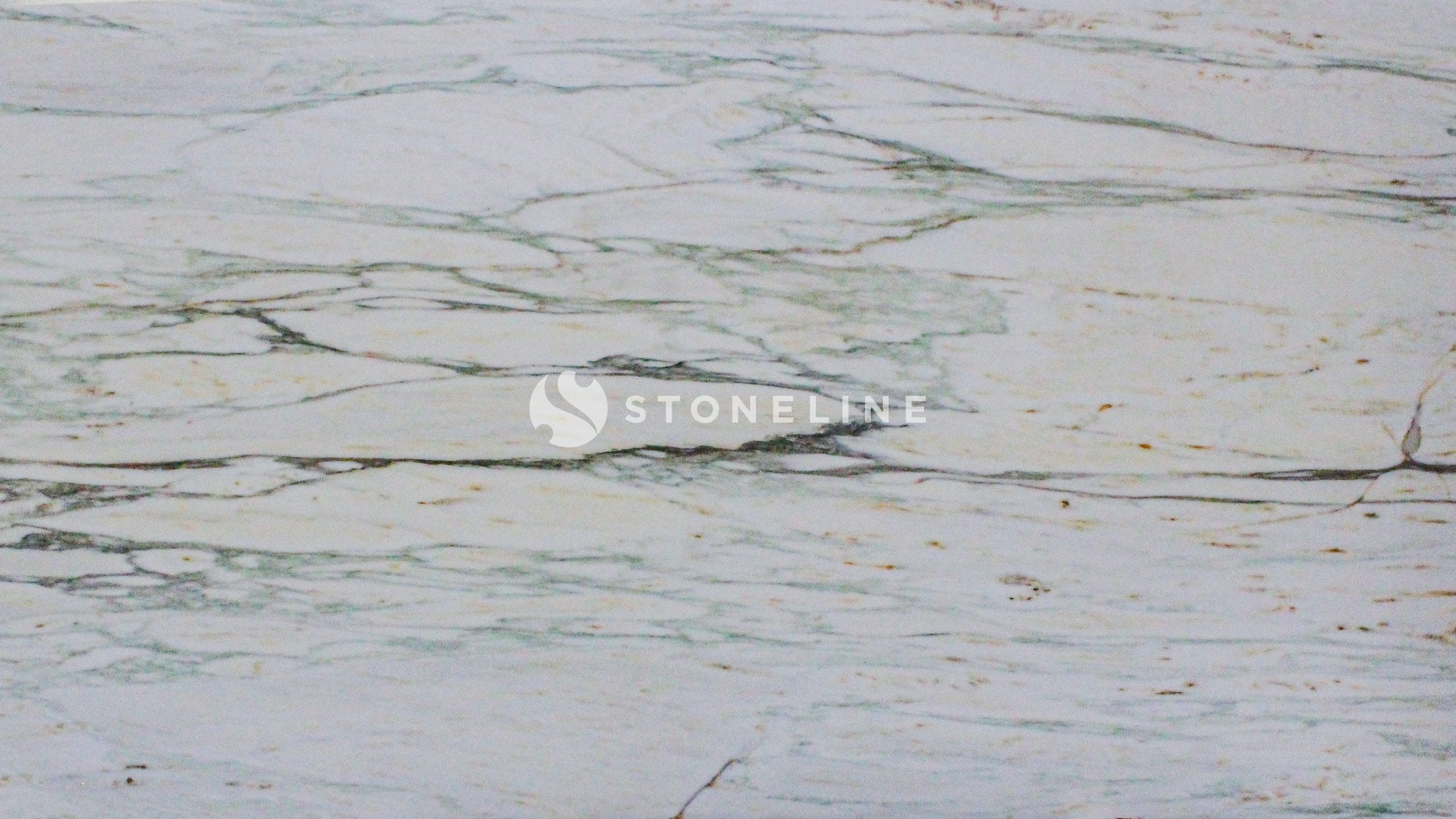 White marble surface with gray veining