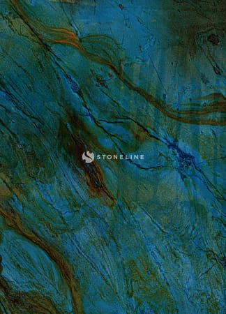 Abstract blue and green marbled texture