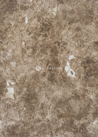 Brown marble texture with white veins.