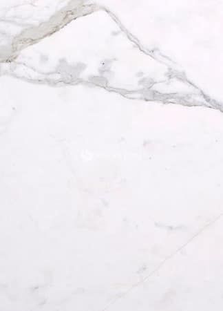 White marble surface with gray veining pattern.