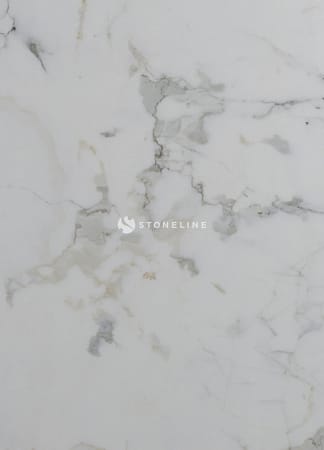 White marble surface with gray veins