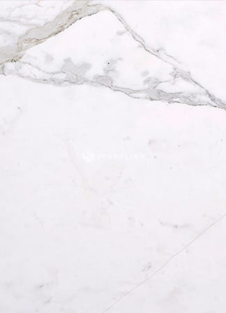 White marble with gray veins detail