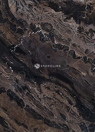 Dark marble texture with wavy patterns.