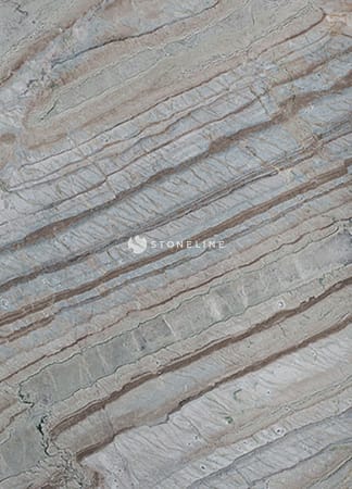 Overhead view of rock strata formations.