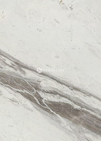 Close-up of white marble texture with veins
