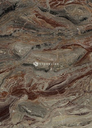 Close-up of colorful, layered rock formation texture