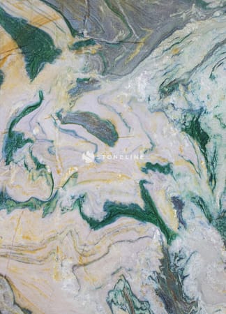 Green and white marble texture with swirls
