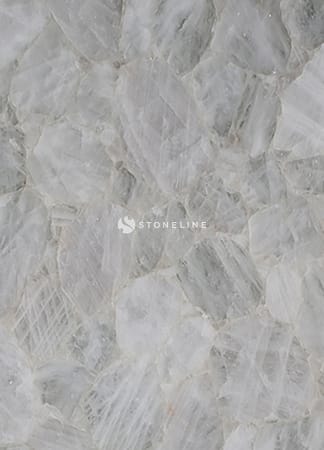 Close-up of translucent, textured stone surface