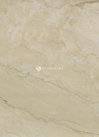 Creamy marble texture with wavy patterns.