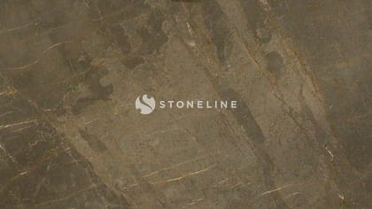 Close-up of brown marble texture with veins.