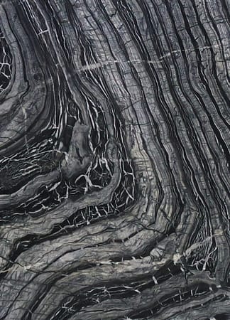 Close-up of textured gray rock layers